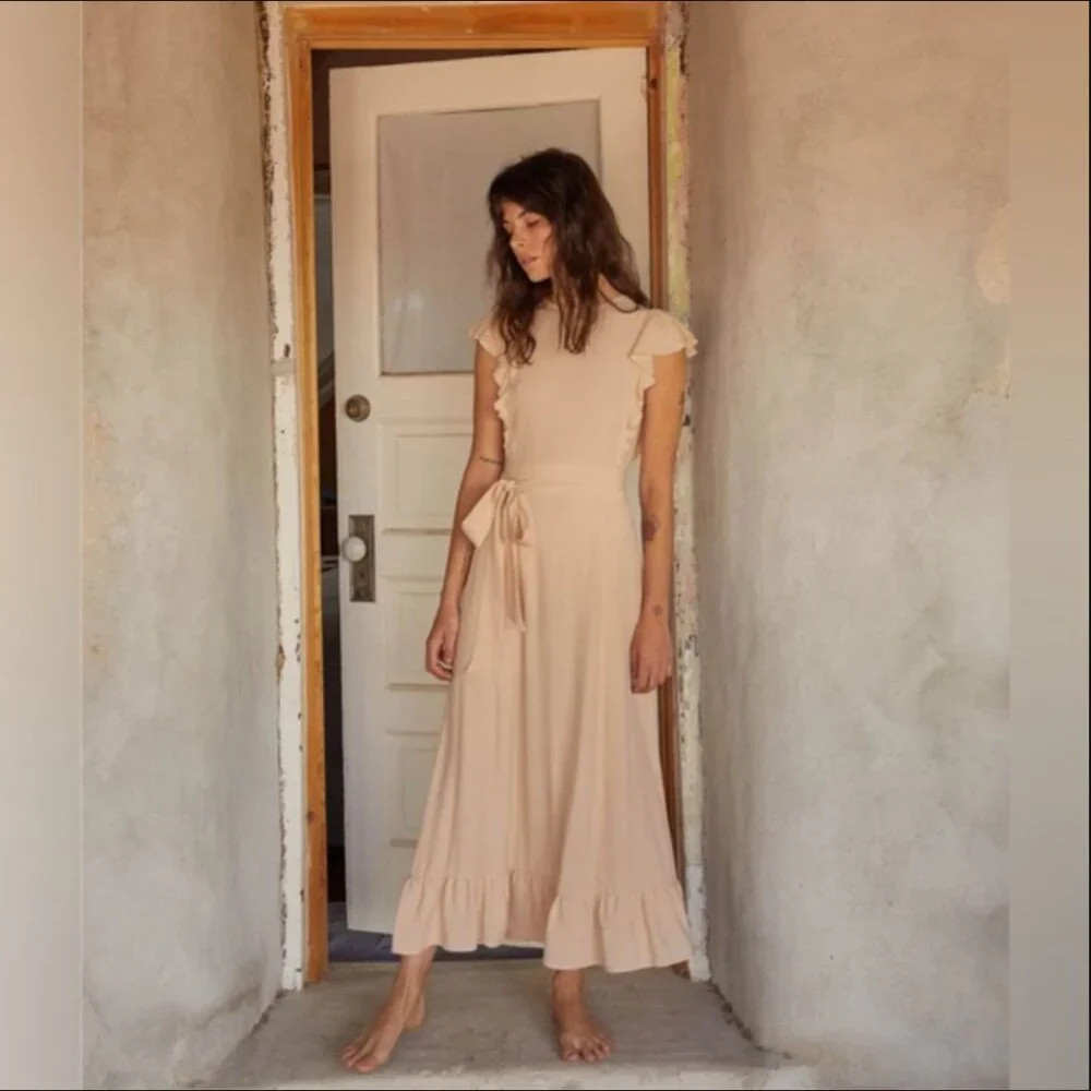 Christy Dawn RARE Quinn Dress in Apricot Size M - Picture 3 of 8